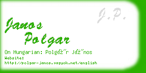 janos polgar business card
